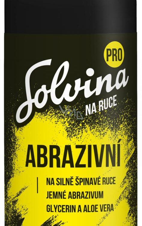 Solvina PROFI abrazivní 450g Solvina profi abrazivní je tekutá mycí pasta na ruce s aloe vera
