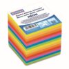 Blok kostka 9x9cm/800l lepený neon mix Náhradní poznámkový ekologicky šetrný papír ve výrazných barvách. Je lepený. Určen pro použití samostatně nebo jako náhradní náplň do zásobníku. Univerzální využití v kanceláři