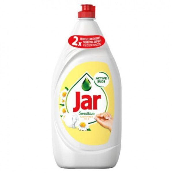 JAR na nádobí 900ml Sensitive Heřmánek Jar na nádobí Sensitive Heřmánek díky svému účinnému složení umyje hodně mastného nádobí. Jar je koncentrovaný
