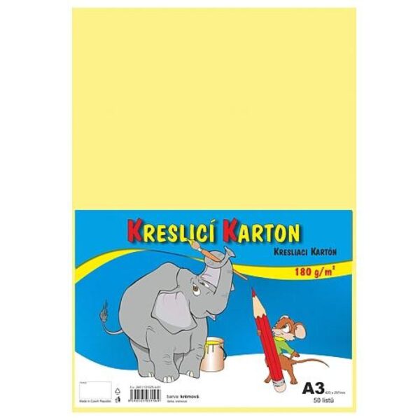 Kreslicí karton A3/180g/50lis béžová Všem
