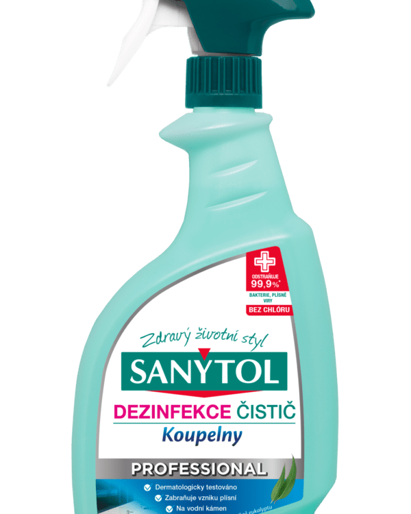 Sanytol Professional dezinfekce na koupelny 750ml Účinně zabraňuje šíření nežádoucích mikroorganismů