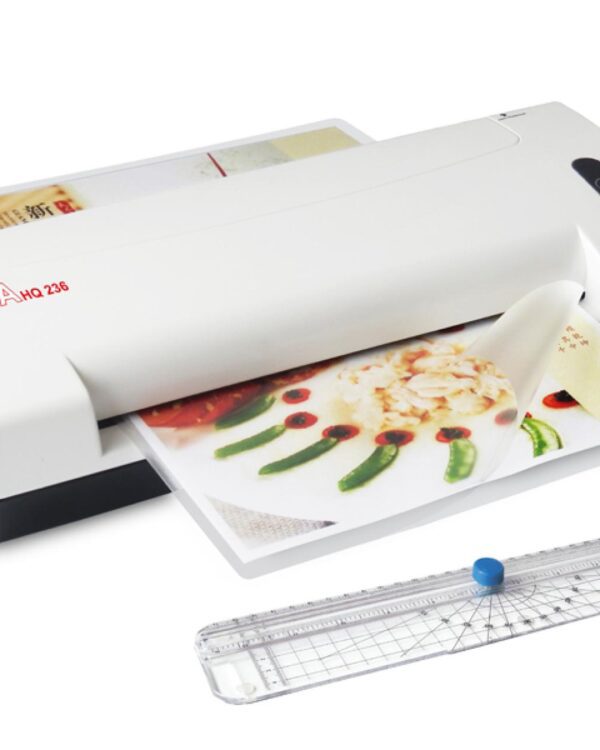 Laminátor ARTA HQ236/A4 - 2 válce s řezacím pravítkem a zaoblovačem Jednoduchý laminátor do formátu A4