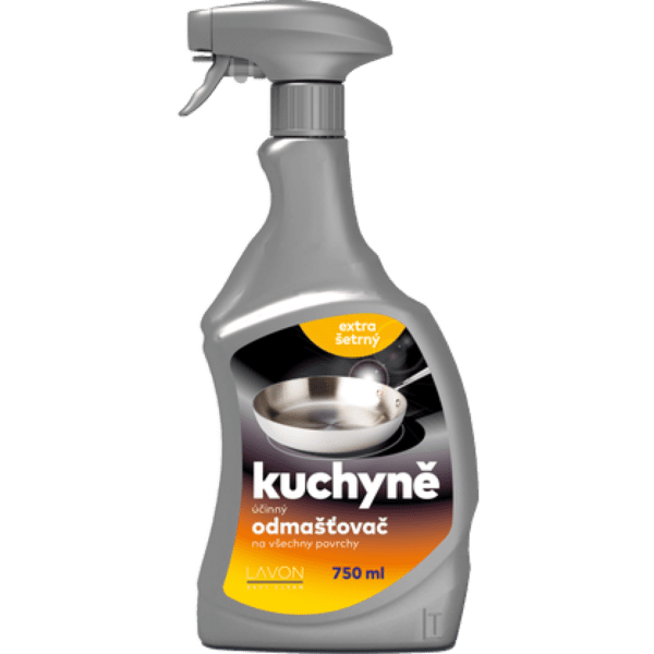 LAVON odmašťovač s rozprašovačem KUCHYNĚ 750 ml LAVON kuchyně 750 ml je extra šetrný odmašťovač na všechny povrchy v kuchyni i na ostatní nenasákavé plochy. Pro snadné a vysoce účinné odstranění nečistot