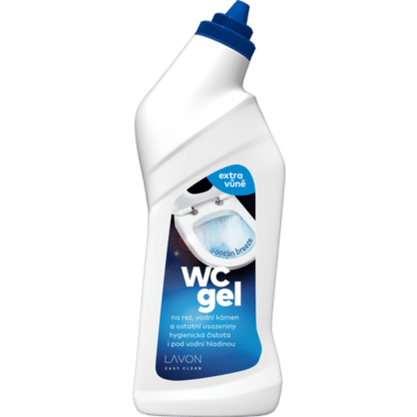 LAVON WC gel 750ml ocean LAVON WC gel s vůní oceánu 750 ml s obsahem kyseliny a svěží parfemací účinně a snadno odstraní rez