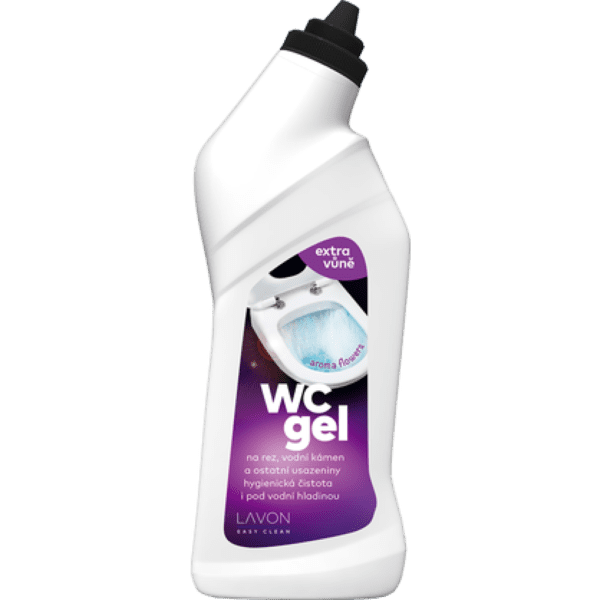LAVON WC gel 750ml vůně květin LAVON WC gel s květinovou vůní 750 ml s obsahem kyseliny a svěží parfemací účinně a snadno odstraní rez