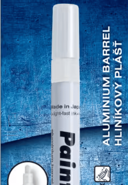 Popisovač 9210 lakový bílý/ kulatý hrot 2mm Univerzální lakový značkovač