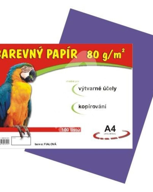 Papír barevný Color A4/80gr fialový Formát: A4 (210 x 297 mm)