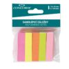 Lepicí záložky 12x50mm/5x100listů neonové Samolepicí záložky s lepicí páskou na kratší straně v pěti barvách. 