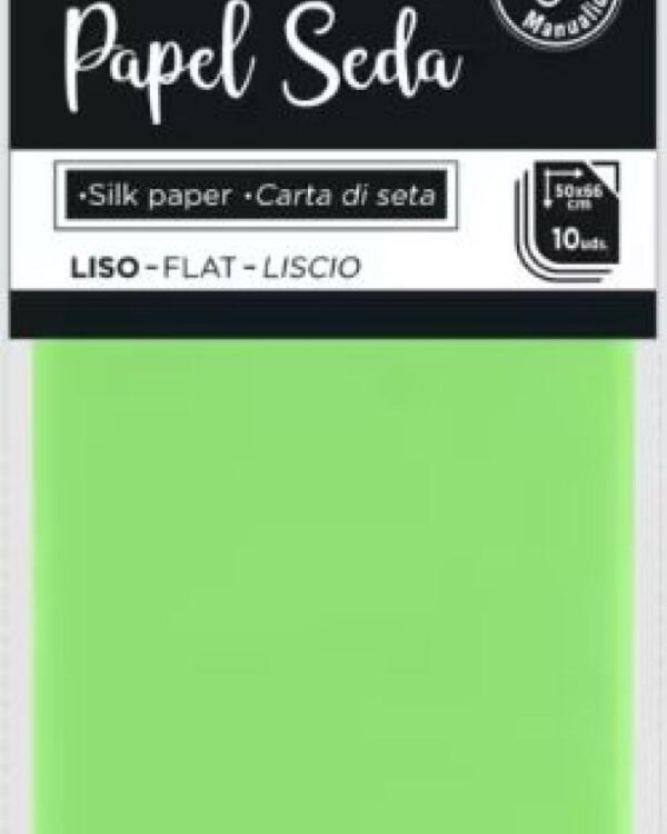 Hedvábný papír 17g sv. zelený 50x66/10 listů Hedvábný papír je jemný papír o gramáži 17g/m2 vhodný jako výplň do krabiček