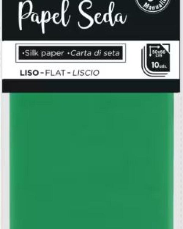 Hedvábný papír 17g tm. zelený 50x66/10 listů Hedvábný papír je jemný papír o gramáži 17g/m2 vhodný jako výplň do krabiček