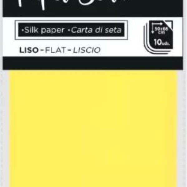 Hedvábný papír 17g žlutý 50x66/10 listů Hedvábný papír je jemný papír o gramáži 17g/m2 vhodný jako výplň do krabiček
