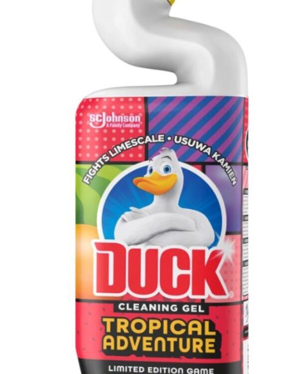WC Duck tekutý gel 750ml Tropical Čisticí tekutý gel Duck Tropical na WC mísu s příjemnou květinovou vůní. Kompletní čištění WC mísy