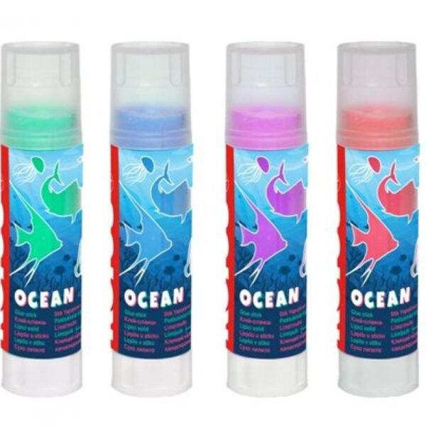Lepidlo KORES tuhé 20g barevný transparentní mix Tuhá lepicí tyčinka KORES v exkluzivní designové edici Ocean pro univerzální použití doma
