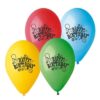 Balonky nafukovací 100ks s potiskem Happy Krásně barevné nafukovací balónky rozzáří každou oslavu nebo party s potiskem „Happy Birthday!“ o průměru 26cm.