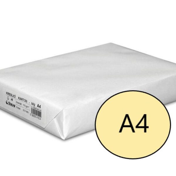 Kreslicí karton bílý A4/180g/200lis Kartony pro využití ve výtvarných školách a grafických studiích