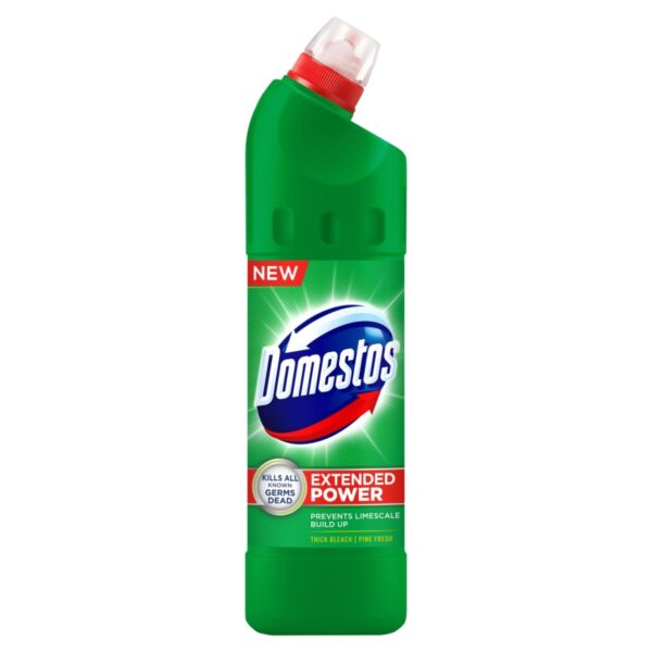 Domestos WC Pine Fresh 750ml Domestos tekutý čisticí a dezinfekční přípravek je určený k čištění a dezinfekci silně znečištěných míst a zejména tam