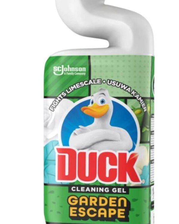 WC Duck tekutý gel 750ml Garden Čisticí tekutý gel Duck Garden na WC mísu s příjemnou květinovou vůní. Kompletní čištění WC mísy