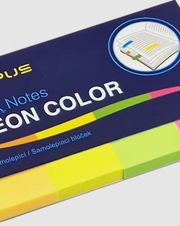 Lepicí blok 50x20/4x50listů neon mix Univerzální samolepicí bloček ve čtyřech výrazných neonových barvách. Vhodné pro zanechání vzkazů a připomínek. 