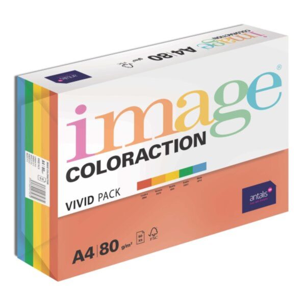 Papír barevný Color A4/80gr 5x20 syté barvy Kvalitní multifunkční barevný kopírovací papír vyznačující se výbornou potiskovatelností a perfektním rozložením barevných pigmentů.