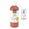 Barvy na textil CREALL 250ml hnědá Textilní barvy na bázi akrylu nabízí dokonalé krytí a snadné nanášení. Pomocí štětce a barev vykreslete obrázek přímo na textil. Nechte zaschnout 2 hodiny. Zafixujte pomocí žehličky ze zadní lícové strany. Díky fixaci zůstanou vaše výtvory odolné a stálobarevné. Lze prát na 30 °C