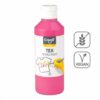 Barvy na textil CREALL 250ml růžová Textilní barvy na bázi akrylu nabízí dokonalé krytí a snadné nanášení. Pomocí štětce a barev vykreslete obrázek přímo na textil. Nechte zaschnout 2 hodiny. Zafixujte pomocí žehličky ze zadní lícové strany. Díky fixaci zůstanou vaše výtvory odolné a stálobarevné. Lze prát na 30 °C
