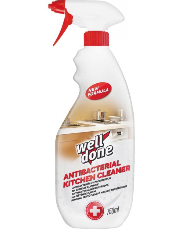 WELL DONE Univerzální antibakteriální čistič na kuchyně 750ml Prostředek na čištění kuchyňských povrchů