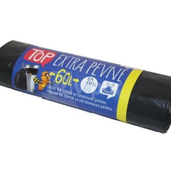 Sáček do koše 60l/10ks LDPE silné zatahovací Sáček do koše silný zatahovací