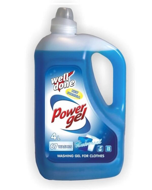WELL DONE Fine gel na praní univerzální 4l/67 PD Tento univerzální prací gel je vhodný na ruční praní i praní v pračce. Má dobré odmašťovací schopnosti