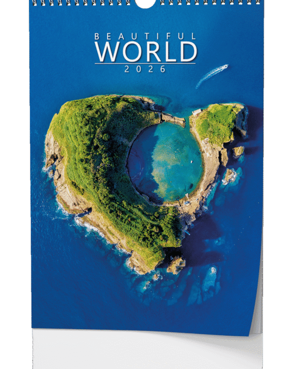 Kalendář nástěnný A3 Beautiful world BNF6 Mezinárodní měsíční kalendárium