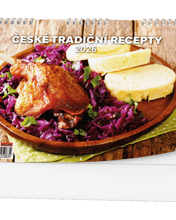 Kalendář stolní žánrový týdenní České tradiční recepty BSD8 České týdenní jmenné kalendárium 