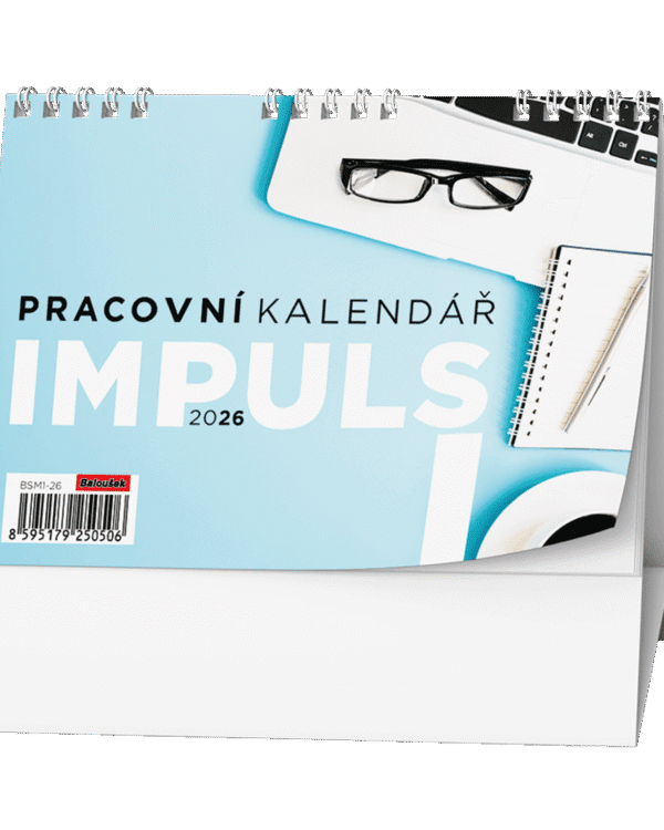 Kalendář stolní čtrnáctidenní pracovní Impuls I. BSM1 České čtrnáctidení  jmenné kalendárium 
