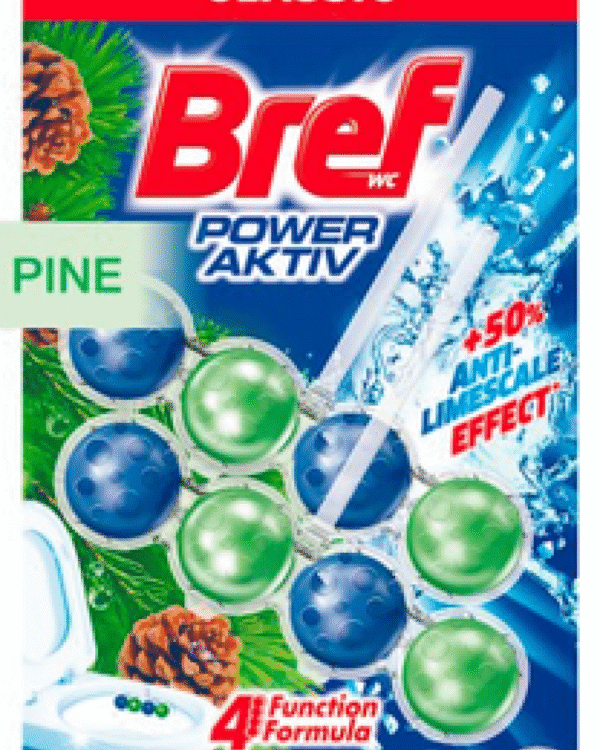 WC závěs BREF power aktiv kuličky 2ks/bal borovice Bref Power Aktiv je účinný WC závěs