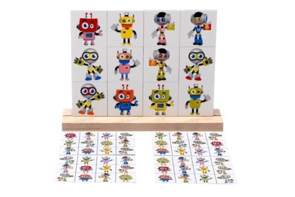 Magnetická hra - Popiš a zařaď roboty Magnetická hra - Popiš a zařaď roboty Tato zábavná hra s magnetickými kartami