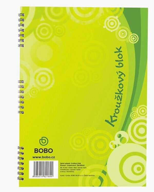 Blok kroužkový College BOBO A4 čtvereček