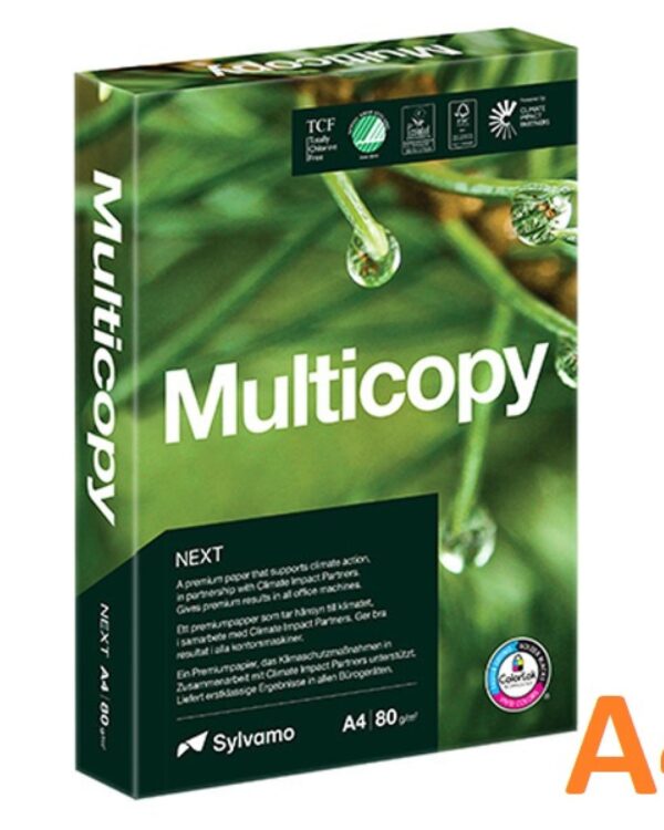 MULTI COPY "A" NEXT A4/80gr xerografický papír/500listů MULTI COPY "A" NEXT je snadno použitelný prémiový papír se skvělou průchodností