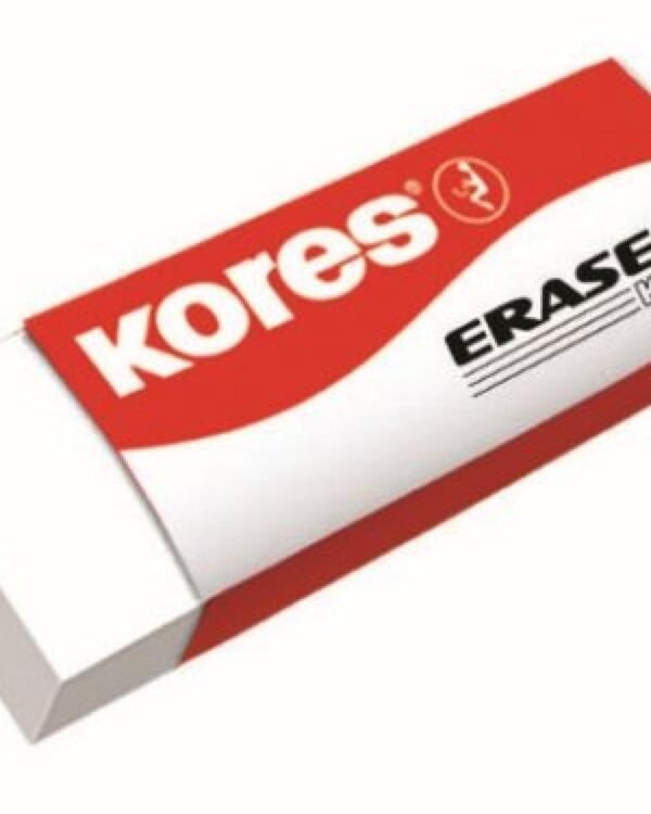 Pryž bílá školní KORES KE20 Kvalitní bílá pryž KORES z PVC