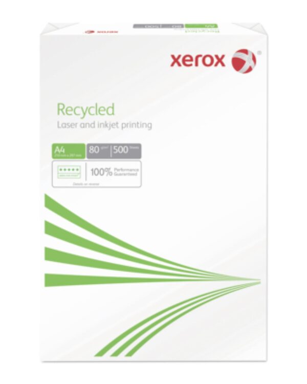 Xerox Recycled A4/80gr xerografický papír/500 listů Tento nebělený papír je vyroben ze 100% Post Consumer sběrového papíru