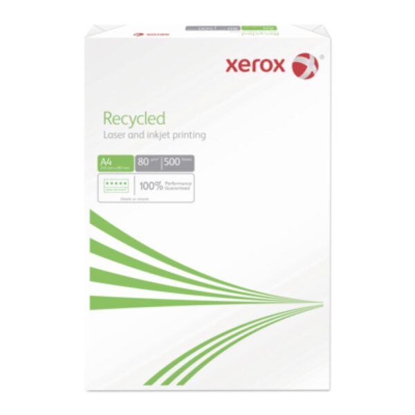 Xerox Recycled A4/80g xerografický papír/500 listů Xerox Recycled A4/80g xerografický papír/500 listů Tento nebělený papír je vyroben ze 100% Post Consumer sběrového papíru
