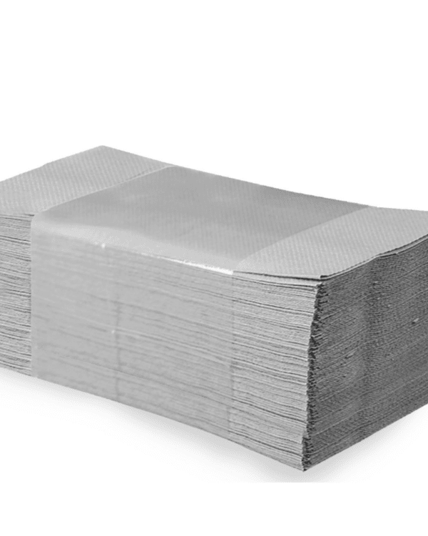 Ručník papírový Z-Z 5000 ks jednovrstvý šedý Šedé papírové ručníky ZZ do zásobníků jsou vhodné na všechna místa