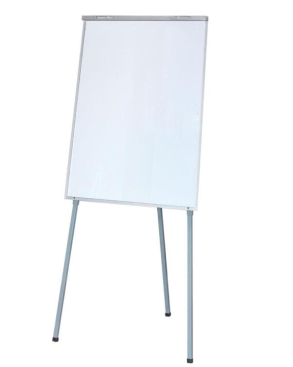 Tabule Flipchart YSA 2 Flipchart s magnetickým povrchem a rychloupínací lištou pro bloky s libovolnou roztečí děr. Popisovatelný za sucha stíratelnými fixy pro opakované použití. Má stabilní trojnohý stojan a odkládací lištu pro popisovače. Rozměr tabule 70 x 100 cm poskytuje dostatek prostoru pro prezentace