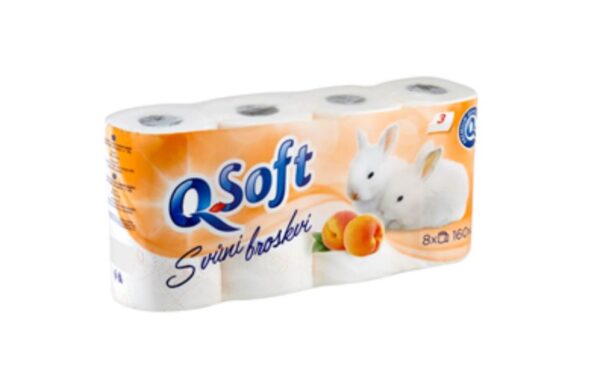 Toaletní papír 200 3vrs. Q Soft broskev Toaletní papír 200 3vrs. Q Soft broskev Kvalitní jemný toaletní papír