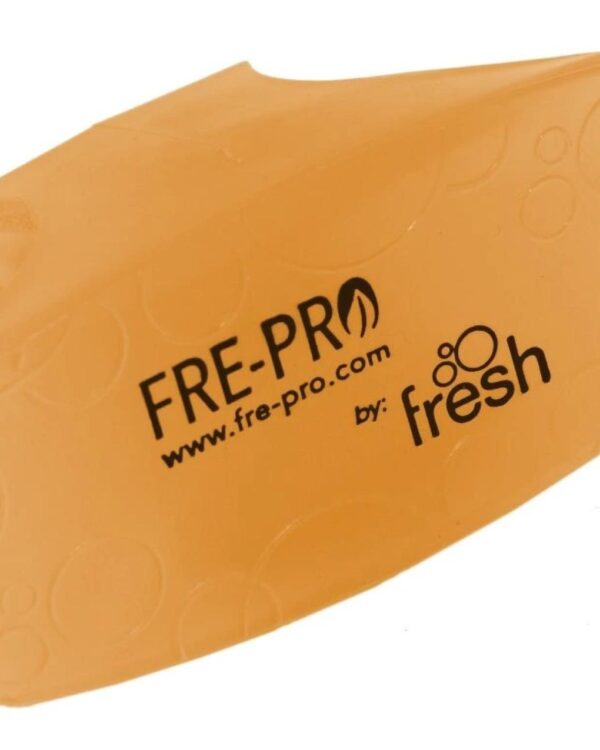 WC závěs vonný FRE-PRO Mango/oranžový Díky jedinečnému provedení lze tento vonný závěs od značky FRE-PRO umístit na nejrůznější místa. Unikátní materiál