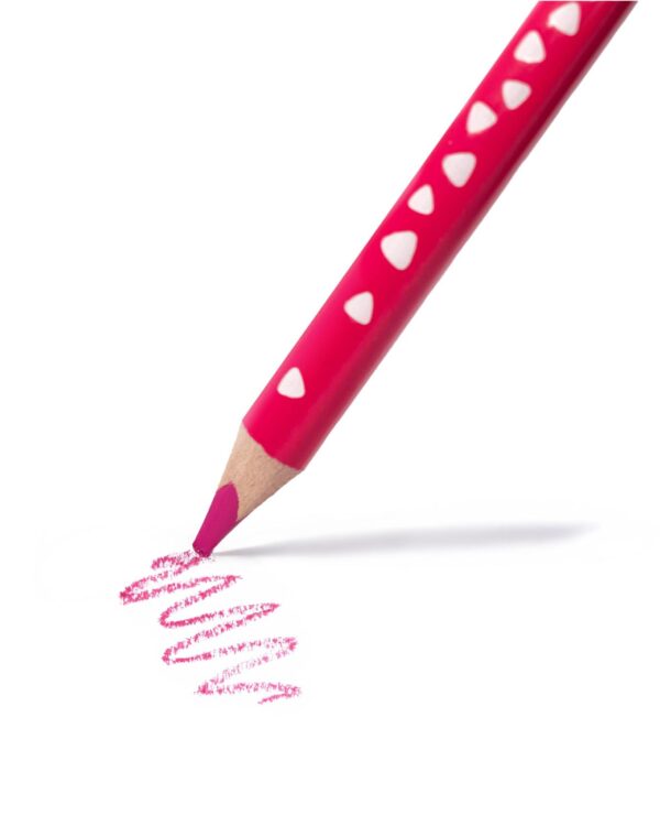 Pastelka RICO trojhranná JUMBO růžová Dokreslilo vaše dítě svou nejoblíbenější barvu a nechcete kvůli tomu kupovat hned celou novou sadu? Tato extra silná JUMBO pastelka je ideálním řešením pro doplnění školních penálů i domácích výtvarných kufříků. Díky své robustnosti a ergonomickému tvaru je navržena tak