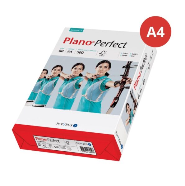 PLANO PERFECT "A" A4/80gr xerografický papír/500listů PLANO PERFECT "A" A4/80gr xerografický papír/500listů Xerografický papír A4 Plano Pefect je vysoce kvalitní bezdřevý papír pro každodenní použití v inkoustových i laserových tiskárnách a kopírkách.