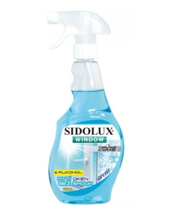 Sidolux na okna rozprašovač 500ml Artic Sidolux čistič oken je vysoce účinný prostředek na čištění skleněných povrchů