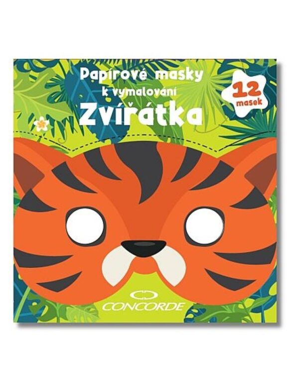 Papírové masky k vymalování - zvířátka Vytvořte si vlastní masku! Tato kreativní sada papírových masek nabízí nekonečný prostor pro fantazii. Masky jsou předkreslené