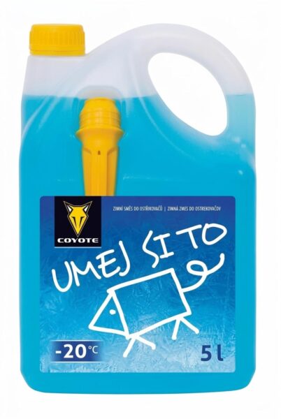 Nemrznoucí kapalina Coyote do ostřikovačů -20/5l Nemrznoucí kapalina Coyote do ostřikovačů -20/5l Nemrznoucí kapalina Coyote -20 ° C. Snadno čistí mastnotu
