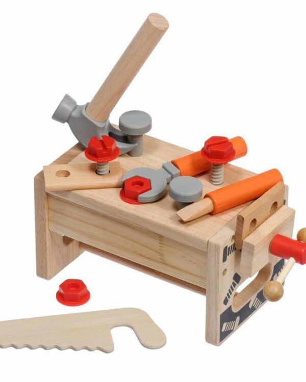 Dřevěná sada Velký tesař s ponkem Hledáte hračku