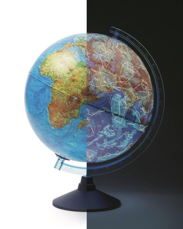 Interaktivní svítící Glóbus reliéf 3D - 32cm Proměňte dětský pokoj v centrum vědeckého bádání! Tento interaktivní glóbus o průměru 32 cm není jen obyčejnou školní pomůckou. Je to brána do světa moderních technologií