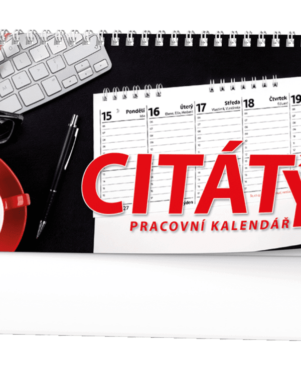 Kalendář stolní pracovní Citáty I. BSB1 České týdenní jmenné kalendárium 